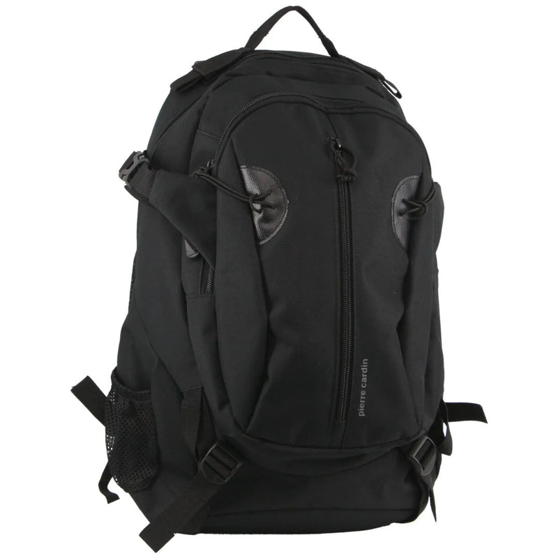 Load image into Gallery viewer, Pierre Cardin Mens Backpack Shoulder Bag Adventure Travel Casual Outdoor - Black-1
