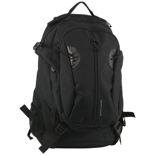 Pierre Cardin Mens Backpack Shoulder Bag Adventure Travel Casual Outdoor - Black-1