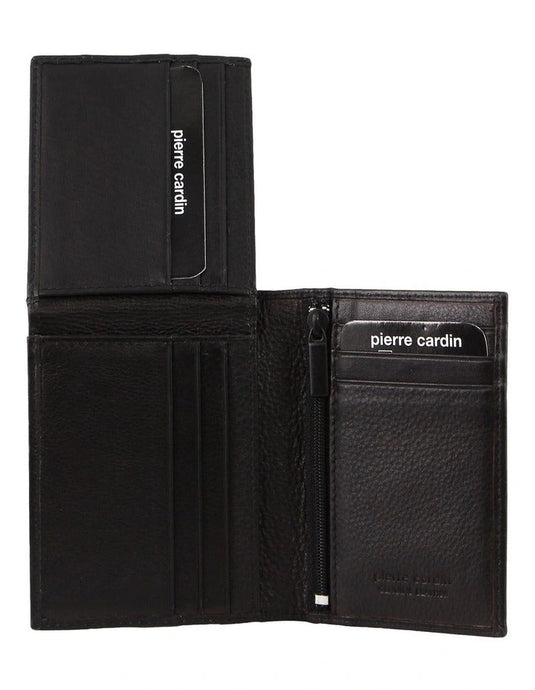 Pierre Cardin Mens Rustic Genuine Leather Wallet RFID in Black-2