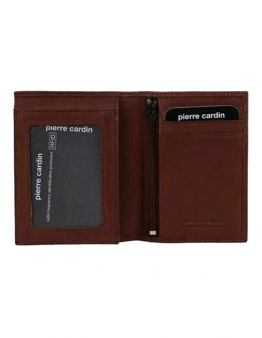 Pierre Cardin Mens Rustic Genuine Leather Wallet RFID in Brown-1