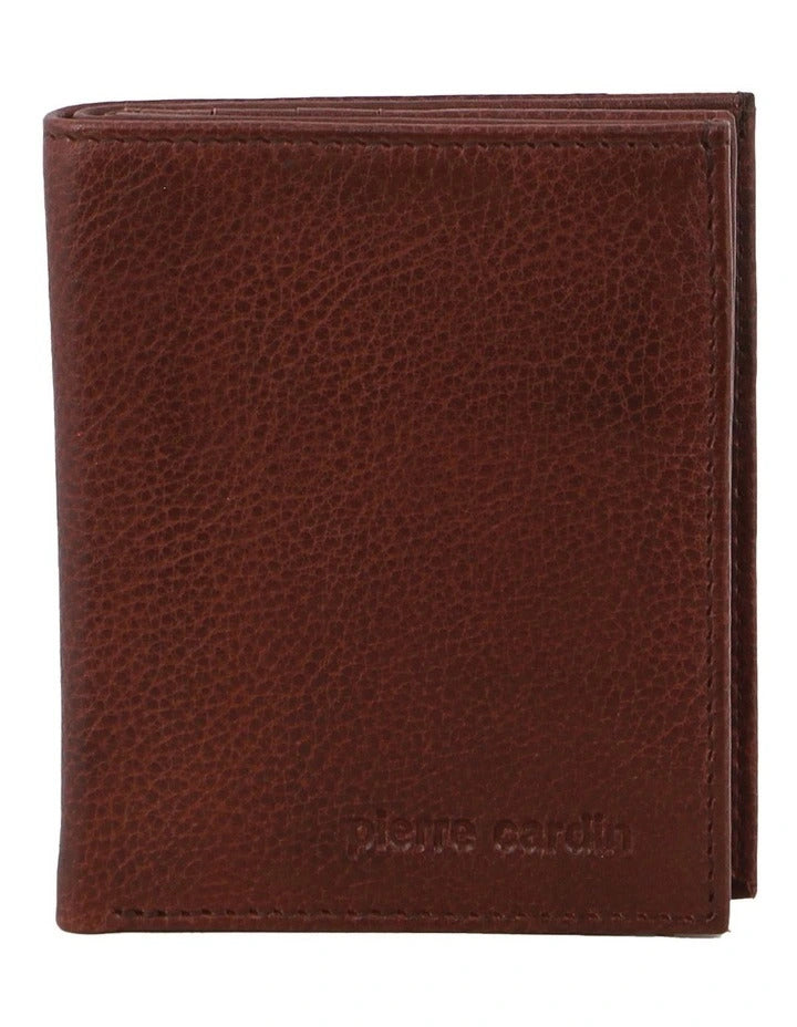 Load image into Gallery viewer, Pierre Cardin Mens Slim Bi-Fold Leather Wallet Rustic w/ RFID Protection in Brown-2
