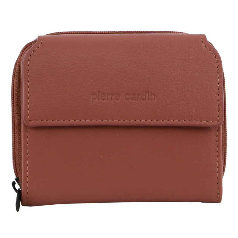 Load image into Gallery viewer, Pierre Cardin Womens Zip Around Leather Wallet with RFID - Casia Rose-2
