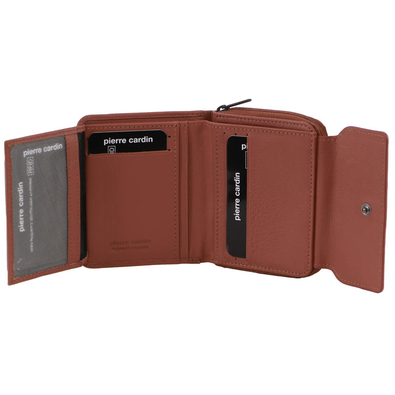 Load image into Gallery viewer, Pierre Cardin Womens Zip Around Leather Wallet with RFID - Casia Rose-0
