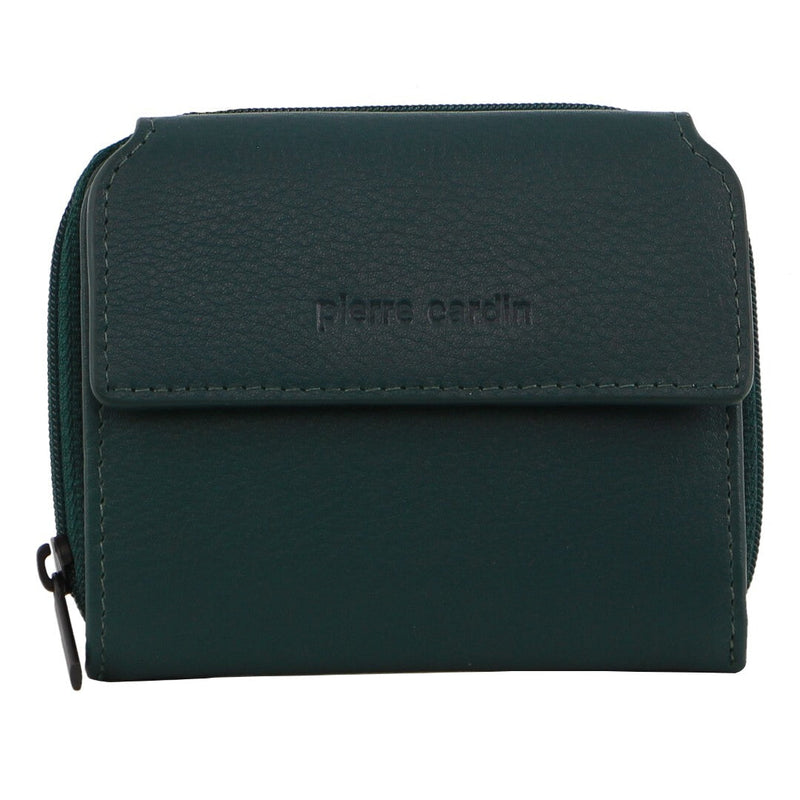 Load image into Gallery viewer, Pierre Cardin Leather Ladies Tri-Fold Tab Zip-Around Wallet - Zirkon-0
