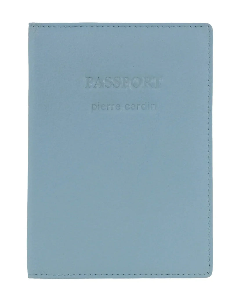 Load image into Gallery viewer, Pierre Cardin Leather Passport Travel Wallet Cover in Aqua-0
