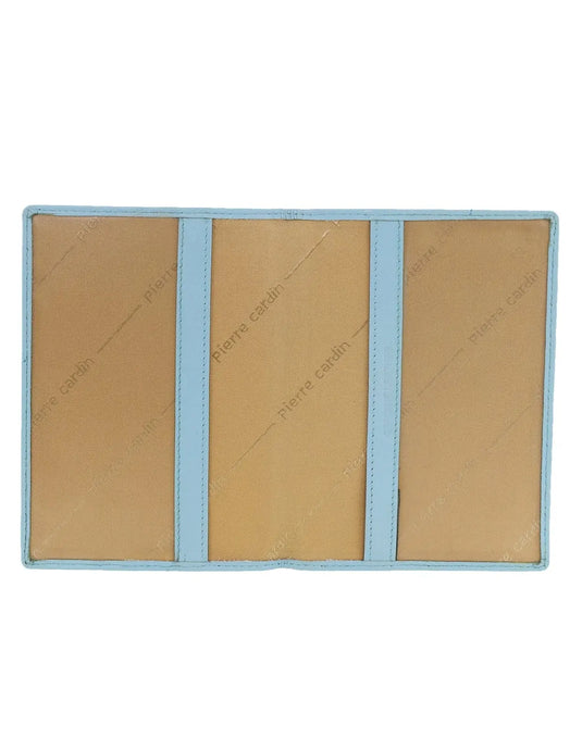 Pierre Cardin Leather Passport Travel Wallet Cover in Aqua-2