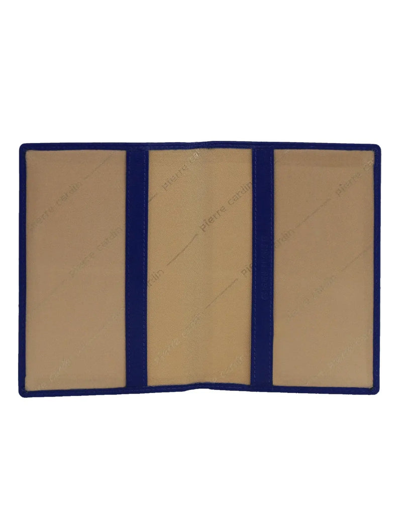 Load image into Gallery viewer, Pierre Cardin Leather Passport Travel Wallet Cover in Blue-2
