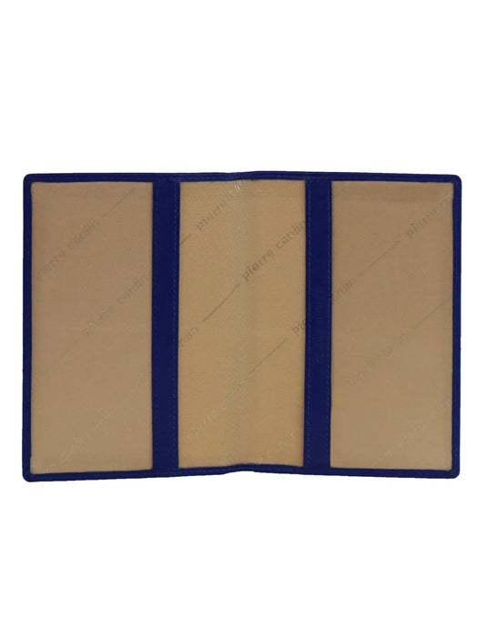 Pierre Cardin Leather Passport Travel Wallet Cover in Blue-2