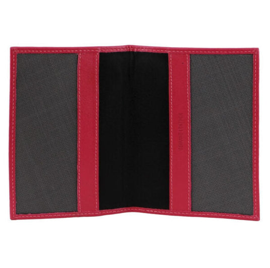 Pierre Cardin Slim Leather Passport Travel Wallet Holder RFID Case Cover - Fuschia-2