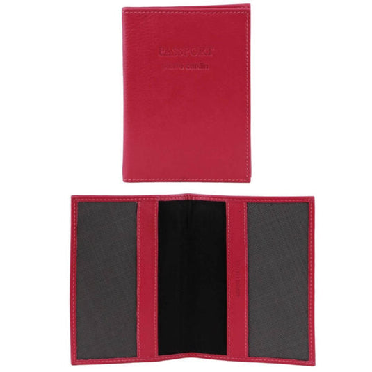 Pierre Cardin Slim Leather Passport Travel Wallet Holder RFID Case Cover - Fuschia-3