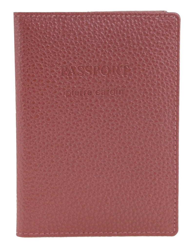 Load image into Gallery viewer, Pierre Cardin Leather Passport Travel Wallet Cover in Metallic Rose-1
