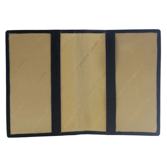 Pierre Cardin Leather Passport Travel Wallet Cover in Navy-2