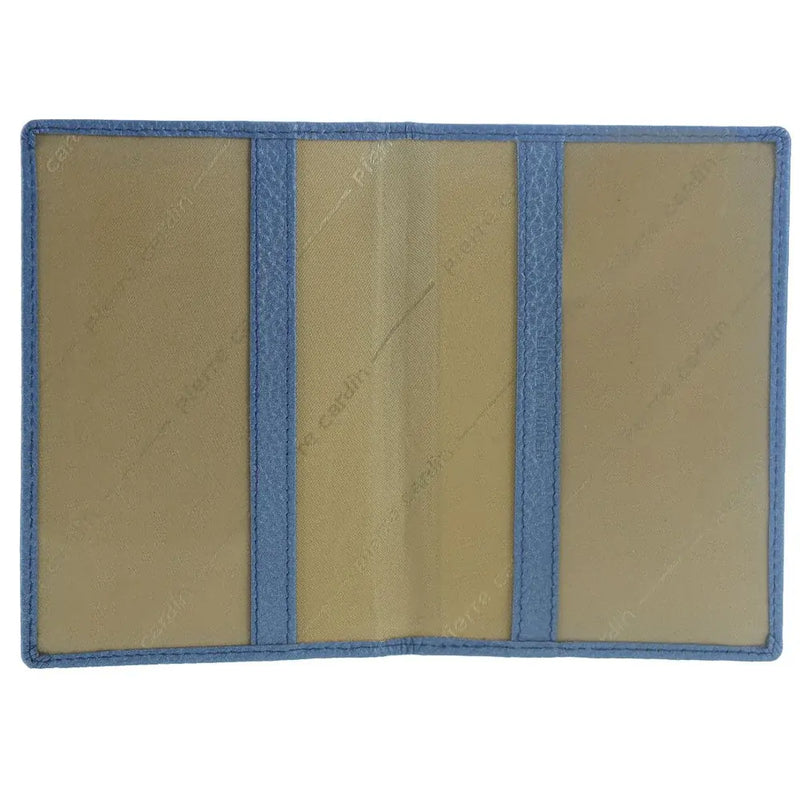 Load image into Gallery viewer, Pierre Cardin Leather Passport Travel Wallet Cover in Pearl Blue-2
