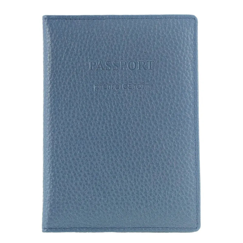 Load image into Gallery viewer, Pierre Cardin Leather Passport Travel Wallet Cover in Pearl Blue-0
