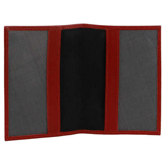 Pierre Cardin Slim Leather Passport Travel Wallet Holder RFID Case Cover - Red-2