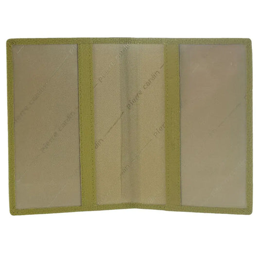 Pierre Cardin Leather Travel Passport Wallet Cover in Yellow-2