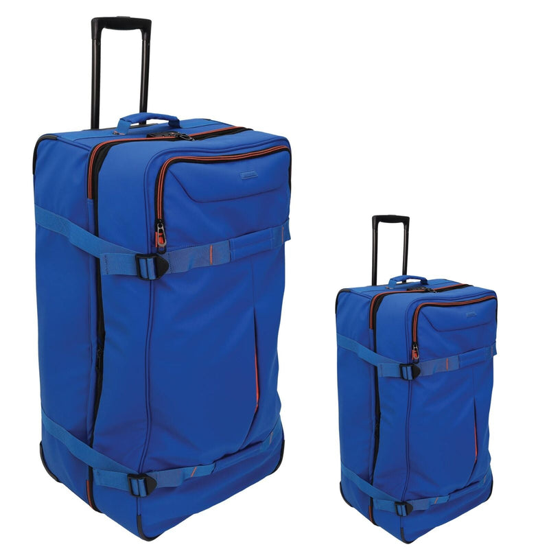 Load image into Gallery viewer, Set of 2 Pierre Cardin Water-Repellent Trolley Bags - Medium (72cm) &amp; Large (82cm) - Blue, Expandable, TSA Lock-0
