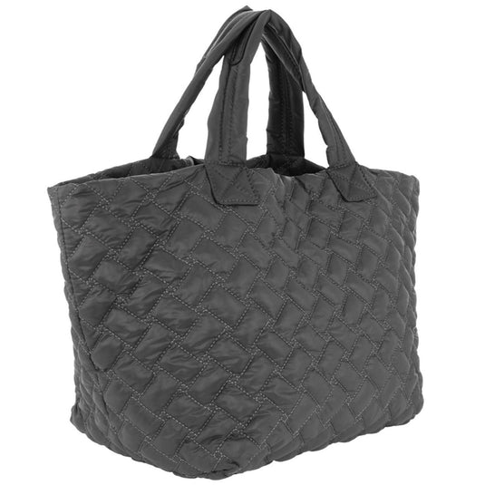 Pierre Cardin Women's Nylon Small Quilted Shoulder Tote Bag - Grey-2