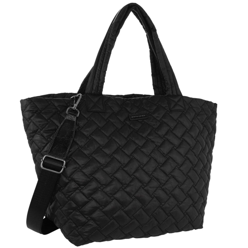 Load image into Gallery viewer, Pierre Cardin Womens Casual Nylon Padded Shoulder Tote Bag - Black-1
