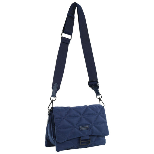 Pierre Cardin Ladies Nylon Quilted Textured Crossbody Bag in Navy-0
