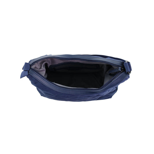 Pierre Cardin Womens Classic Nylon Geometric Shoulder Quilted Hobo Bag - Navy-3