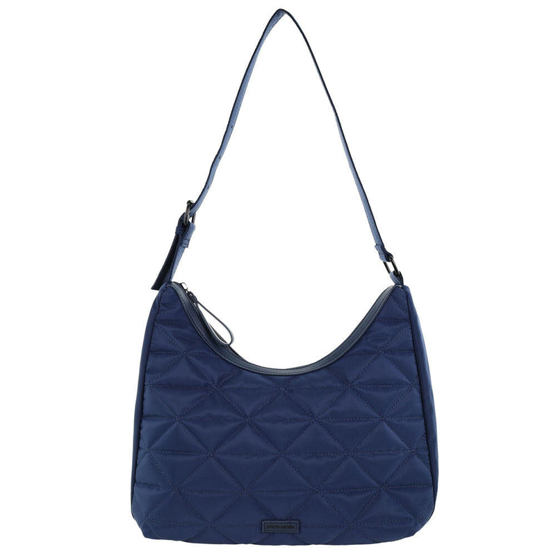 Load image into Gallery viewer, Pierre Cardin Womens Classic Nylon Geometric Shoulder Quilted Hobo Bag - Navy-4
