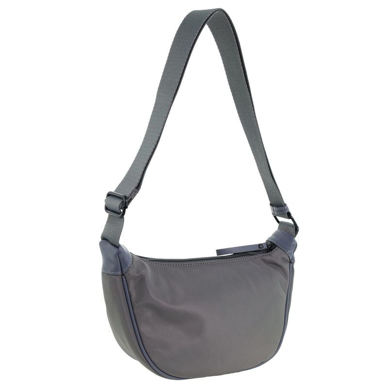 Load image into Gallery viewer, Pierre Cardin Ladies Nylon Crescent Quilted Crossbody Bag - Grey-3
