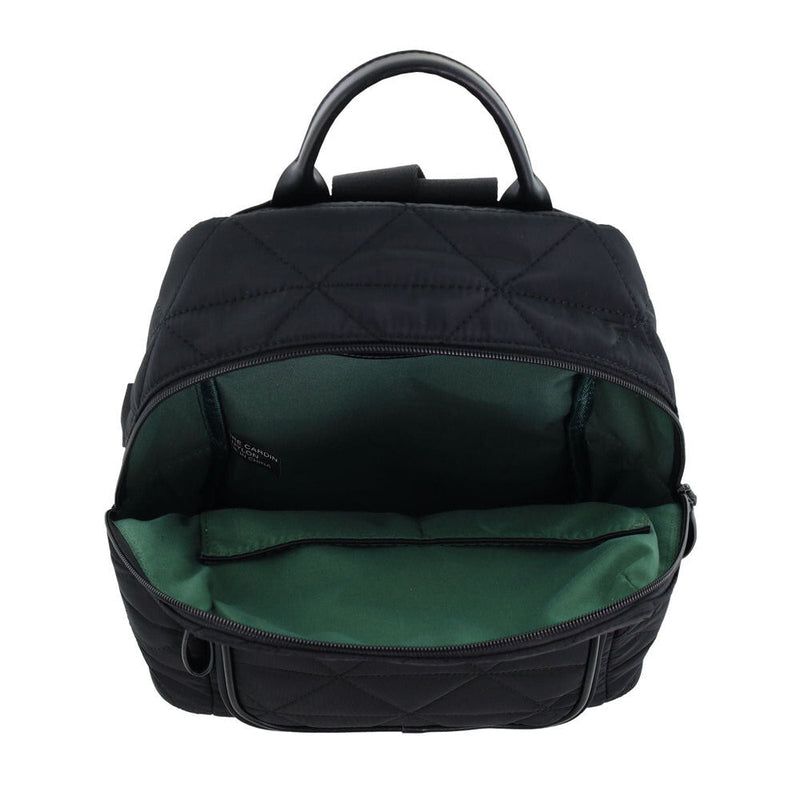 Load image into Gallery viewer, Pierre Cardin Nylon Quilted Casual Travel Backpack Bag - Black-3
