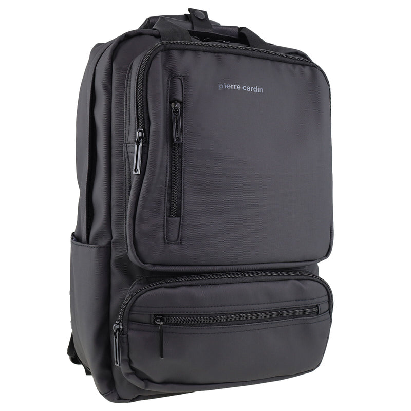 Load image into Gallery viewer, Pierre Cardin Mens Nylon Computer/Business Backpack Bag - Black-1
