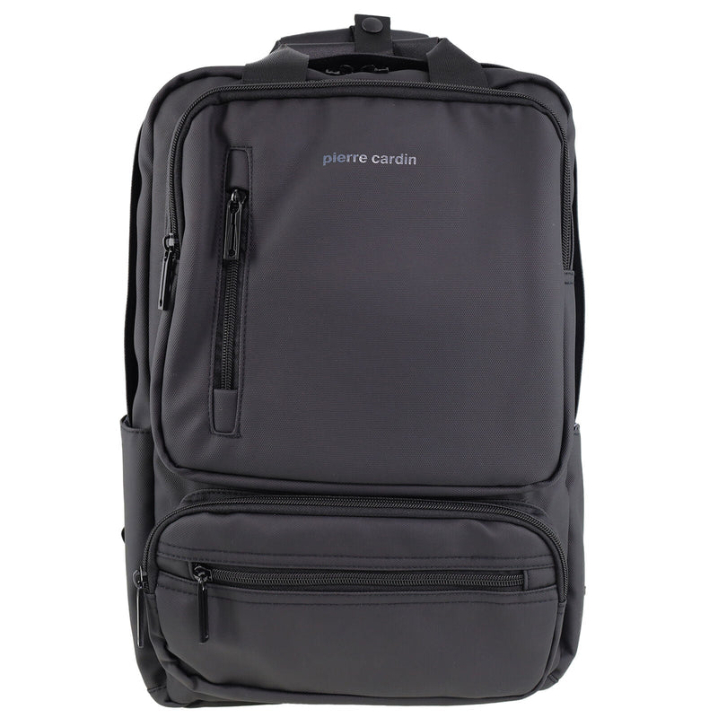 Load image into Gallery viewer, Pierre Cardin Mens Nylon Computer/Business Backpack Bag - Black-3
