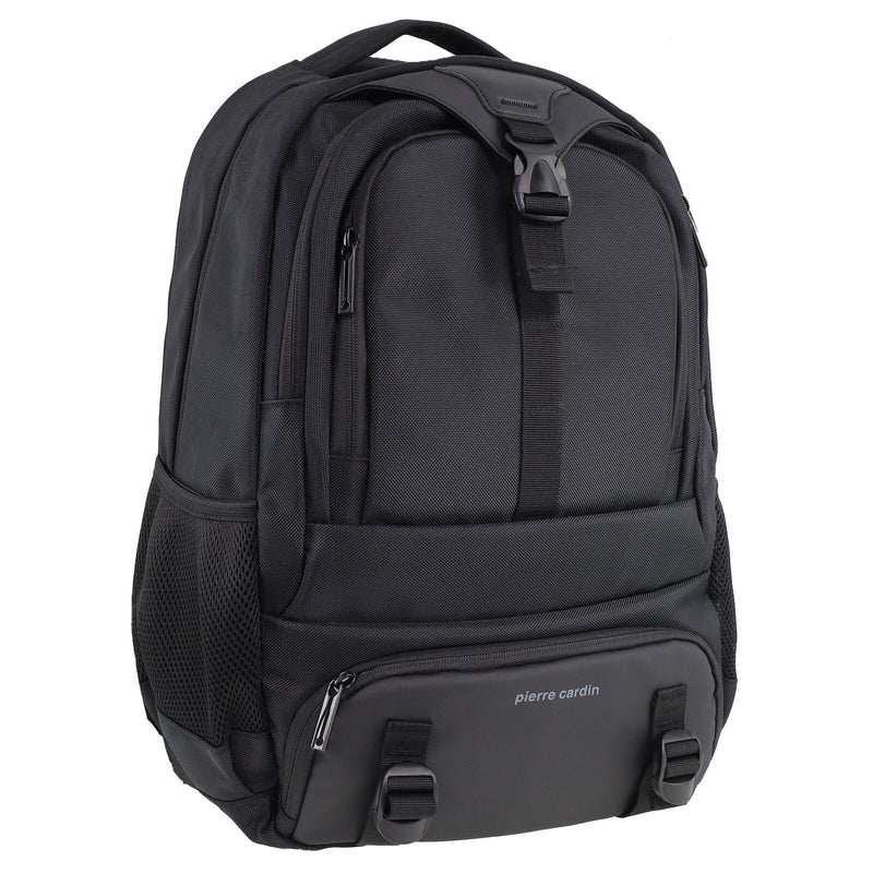 Load image into Gallery viewer, Pierre Cardin 32L Mens Nylon Computer/Business Backpack Bag - Black-0
