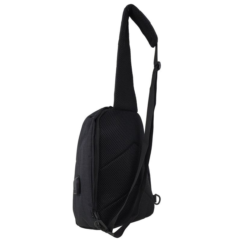 Load image into Gallery viewer, Pierre Cardin Mens Travel Nylon Sling Crossbody Bag- Black-3
