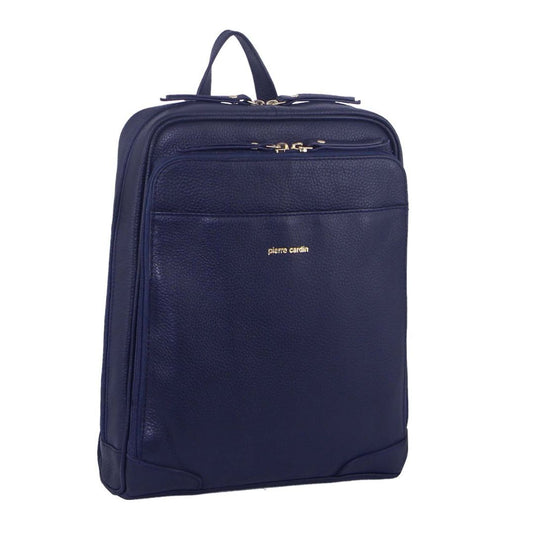 Pierre Cardin Rustic Womens Leather Backpack Bag Handbag Back Pack Travel  - Navy-1
