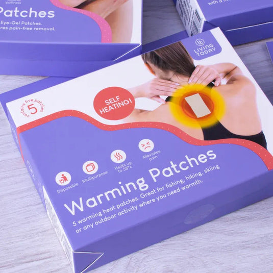 1 Pack of 5 Warming Patches Soft Self Heating Patch Hiking Fishing Skiing-3