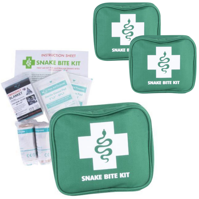 2x 9 Piece Australian Snake Bite First Aid Kit Camping Hiking Travel-0