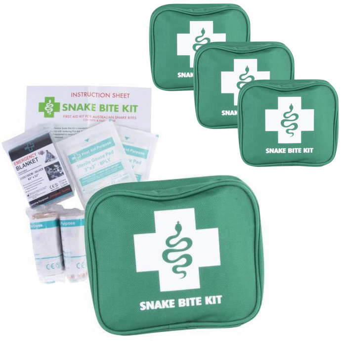 3x 9 Piece Australian Snake Bite First Aid Kit Camping Hiking Travel-0