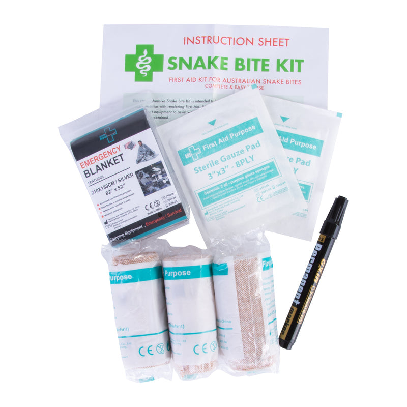 Load image into Gallery viewer, 6x 9 Piece Australian Snake Bite First Aid Kit Camping Hiking Travel-2
