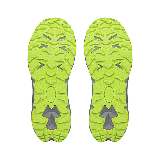 Peak Men's Trail Runners - Grey/Black/Green