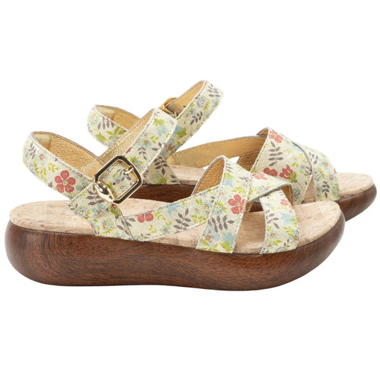 Alegria Bianca Womens Comfort Rocker Sole Leather Sandals in Good As Gold-3