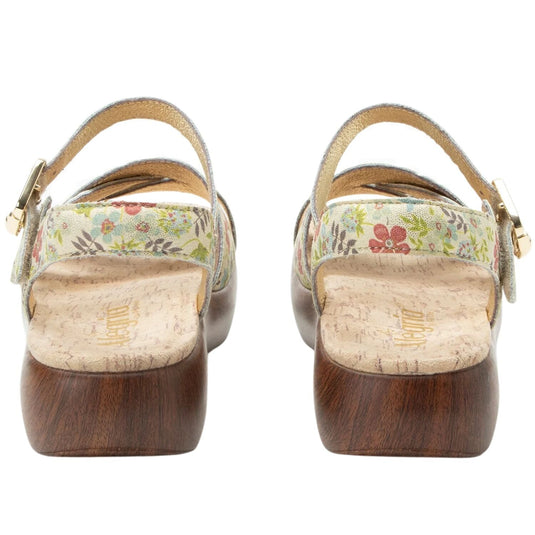 Alegria Bianca Womens Comfort Rocker Sole Leather Sandals in Good As Gold-4
