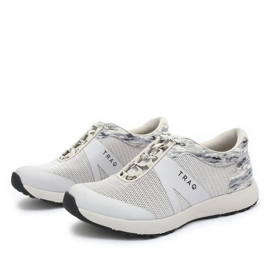 TRAQ Intent 2 Womens Walking Shoes Q-Flow2 Mesh Slip-Resistant in Cloudy Grey-3