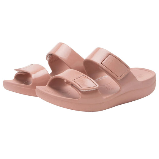 Orbyt Women’s Double Strap EVA Slide Sandals w/ Adjsutable Straps in Dusty Rose-1