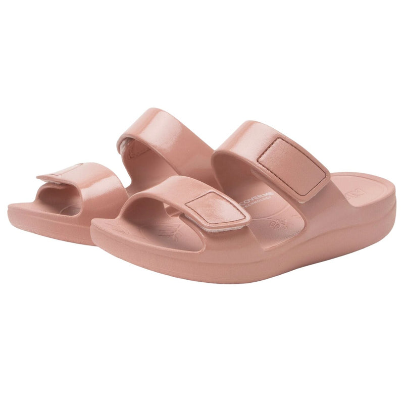 Load image into Gallery viewer, Orbyt Women’s Double Strap EVA Slide Sandals w/ Adjsutable Straps in Dusty Rose-0
