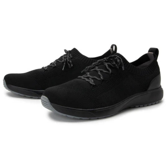 PEAQ Mens Smart Shoes Q-Chip Smart Step Counter Knit Lace-Up Sneakers in Black-0