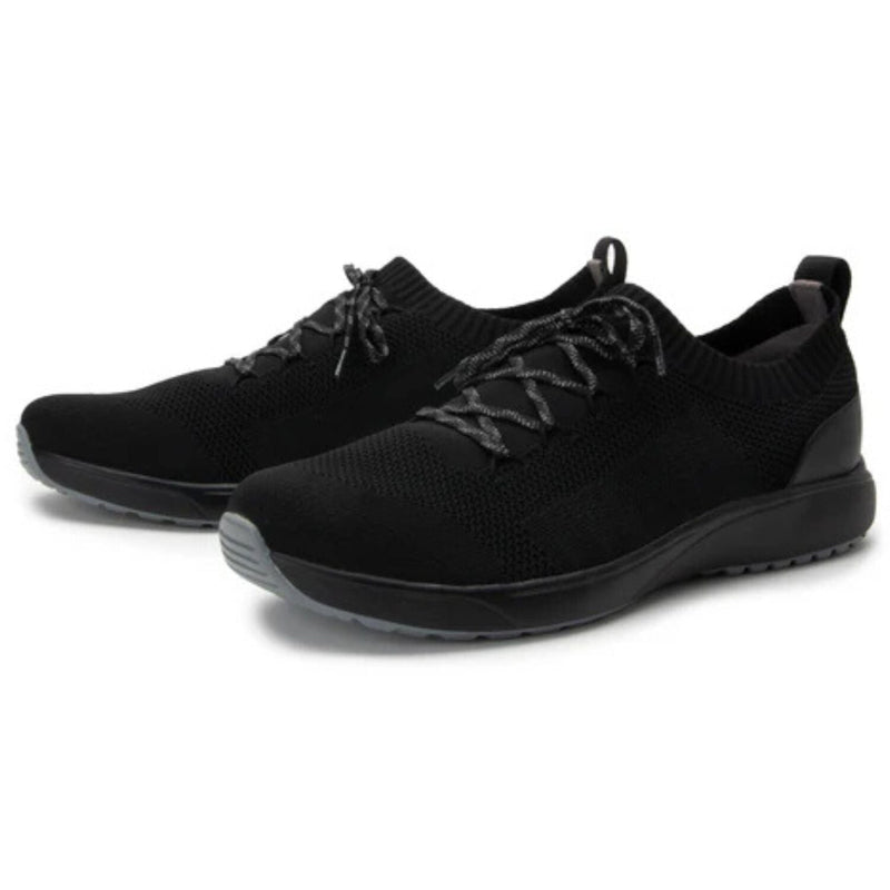 Load image into Gallery viewer, PEAQ Mens Smart Shoes Q-Chip Smart Step Counter Knit Lace-Up Sneakers in Black-1

