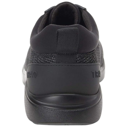 Alegria Quantum Mens Knit Lace-Up Smart Shoes w/ Q-Chip Pedometer in Blackout-4