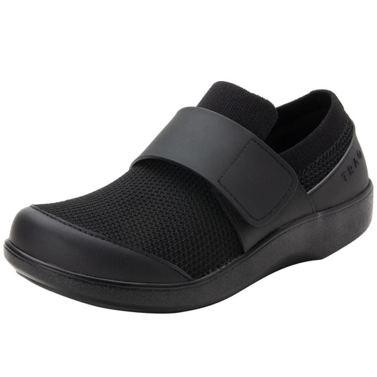 TRAQ Qwik Mens Smart Shoes Hook & Loop Q-Sport Rocker Slip-Resistant in Blackout-1
