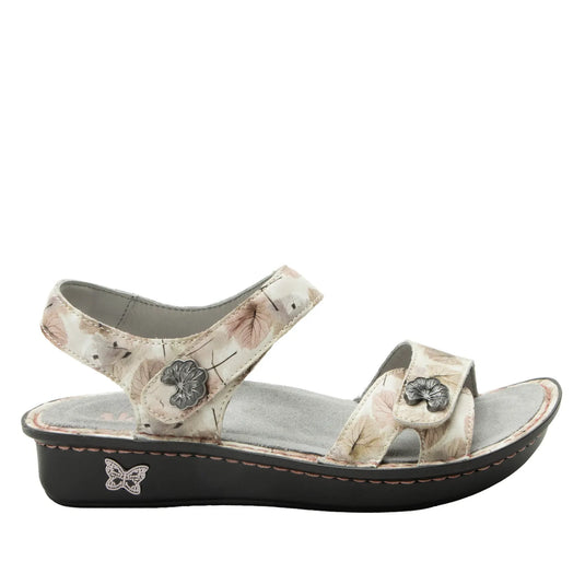 Alegria Vienna Womens Embossed Leather Slingback Sandals in Soft As I Leaf You-3