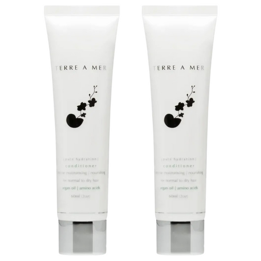 2x Terre A Mer Pure Hydration Amino Acid/Argan Conditioner - 60ml Travel Size-0