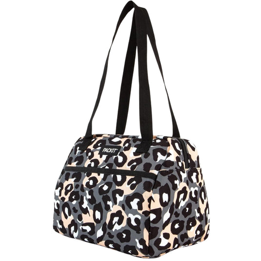 PACKIT Freezable Ice Lunch Bag Tote Food Storage Camping Travel Tiger - Wild Leopard-0